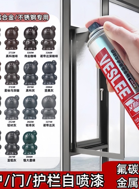 金属氟碳漆自喷漆不锈钢栏杆断桥铝门窗户铝合金专用漆改色漆翻新