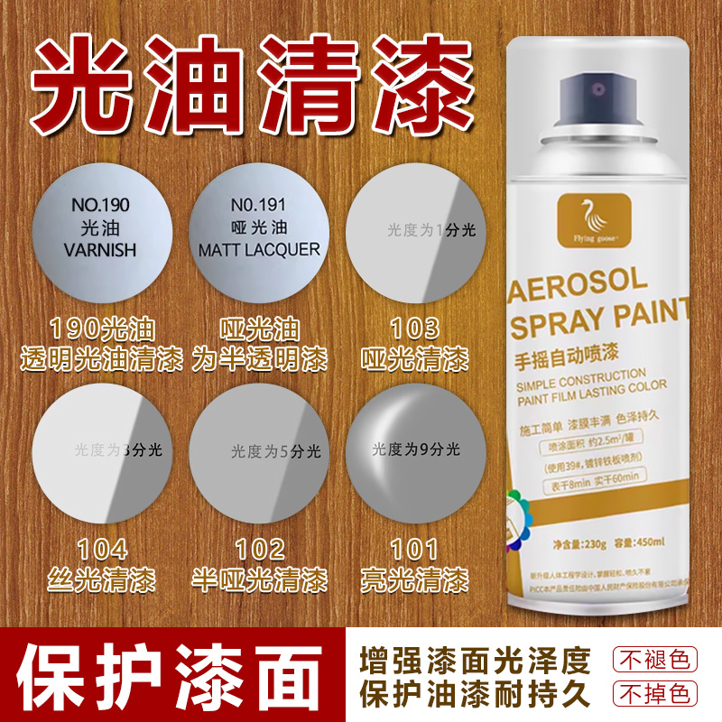 透明光油增亮磨砂手喷漆