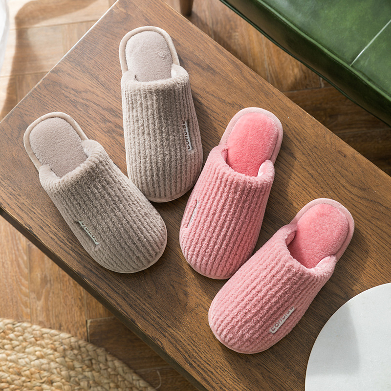 2023年新款棉拖鞋女士秋冬季包头室内家居保暖情侣家用毛绒月子鞋
