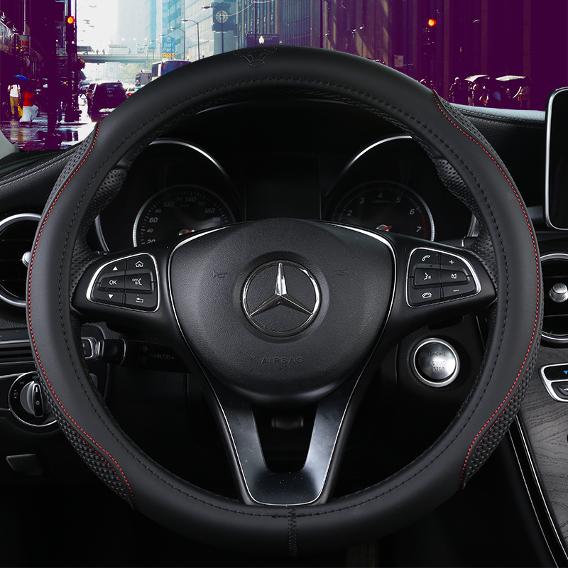 HH四季P302牛皮汽车方向盘套 新款高档潮流通用把套车内饰品