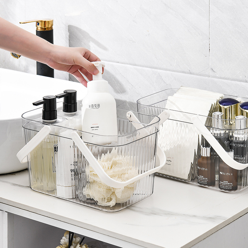 铃兰手提洗澡篮洗护用品篮浴室居家洗漱筐浴篮塑料浴室手提收纳篮
