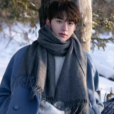 定制刺绣男士生日礼物男生送男友男朋友老公实用围巾冬天情人节的