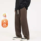 加绒加厚宽松直筒卫裤 HomePanda460g奥粒绒运动休闲裤 男秋冬款 潮