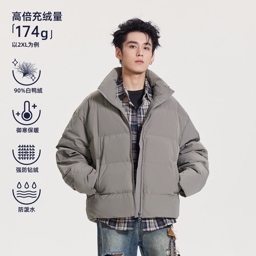 HomePanda美式潮牌羽绒服男