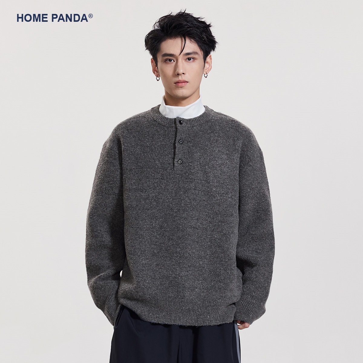 HomePanda亨特领针织毛衣男冬季