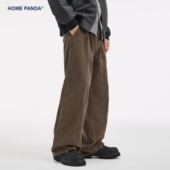 vintage潮牌阔腿裤 HomePanda美拉德复古宽松直筒牛仔裤 男春秋季 子