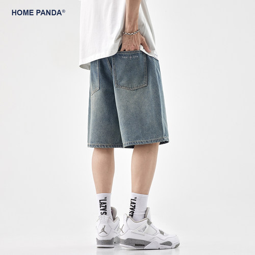 HomePanda美式高街牛仔短裤男