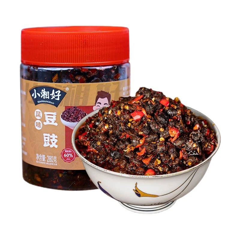 湖南特产下饭菜开胃菜豆鼓拌饭零食农家柴火鱼仔拌饭虾酱下酒瓶装