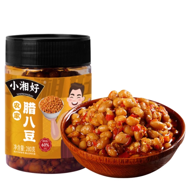 小湘好香辣腊八豆农家拌饭酱开味豆鼓下饭菜湖南特产长沙黄豆咸菜