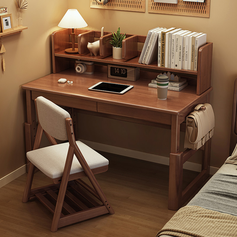 纯实木书桌可升降儿童学习桌简约办公桌家用小户型卧室学生写字桌,住宅家具,书桌,淘宝优惠券,粉丝福利购,淘宝优惠卷