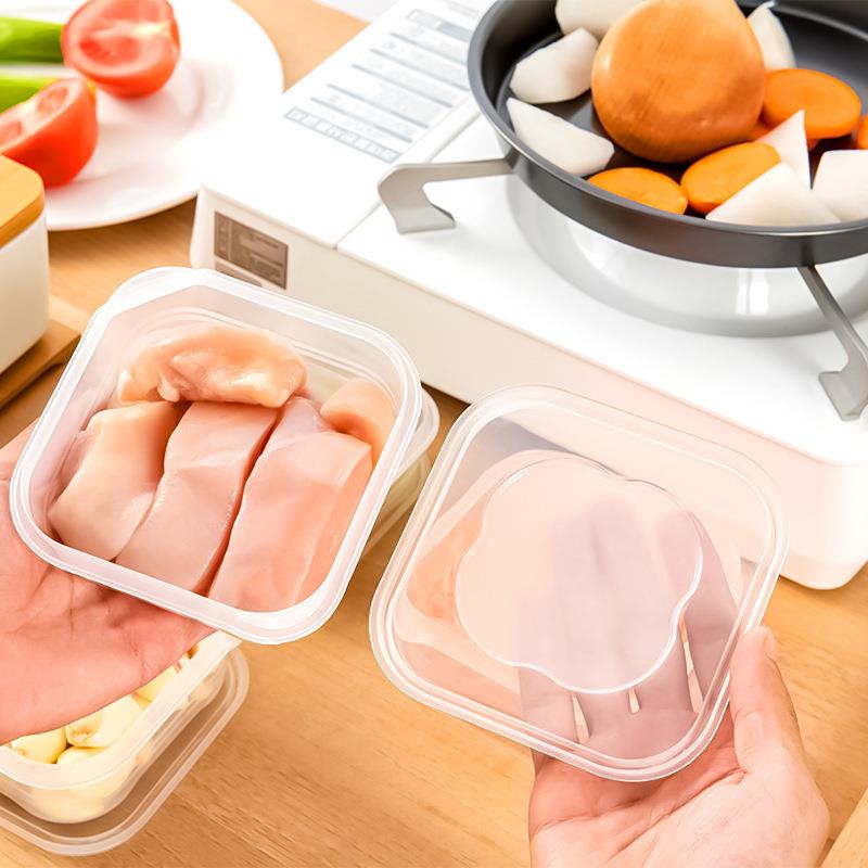 冰箱冻肉分装保鲜盒冷冻室储藏收纳盒分格备菜储藏食品级密封盒子