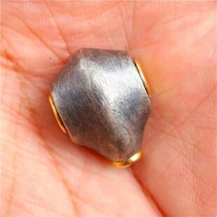 S925纯银工艺文玩柏香籽尺寸菩提银骨头佛头三通文玩手串配饰吊饰