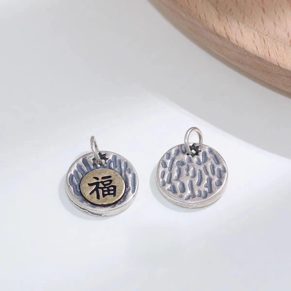 随形不规则吊牌吊坠 复古敲面凹凸小件挂件坠子DIY配件