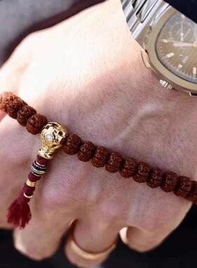 金色锆石镶嵌三通配饰diy百香籽星月文玩配饰复古三通12x13x22mm