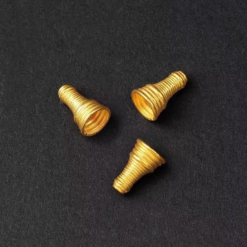 s925纯银镀金diy手工藏传佛头佛塔三通珠宝文玩编手链手串配饰