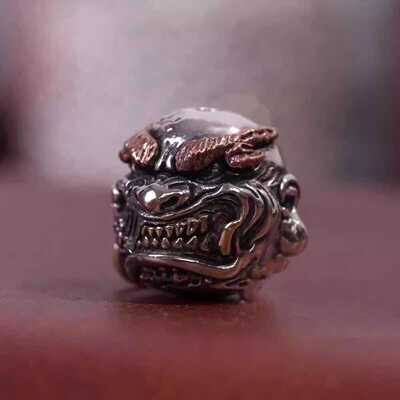 新款藏式银925怒恶3D硬银工艺