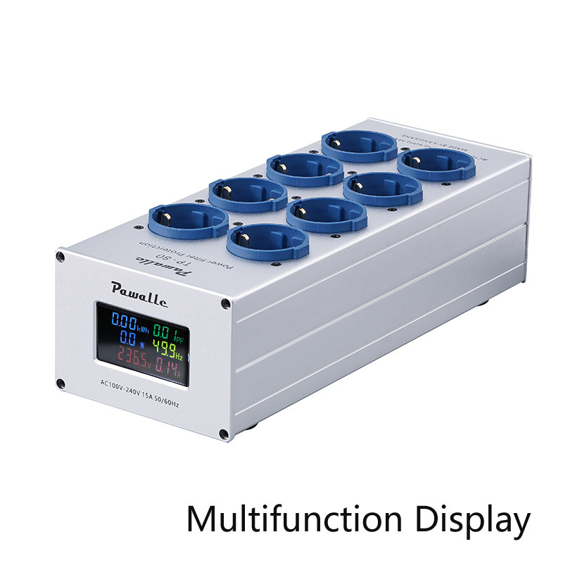 Pawalle派瓦欧标电源滤波器插座防雷防浪涌过载保护多功能显示