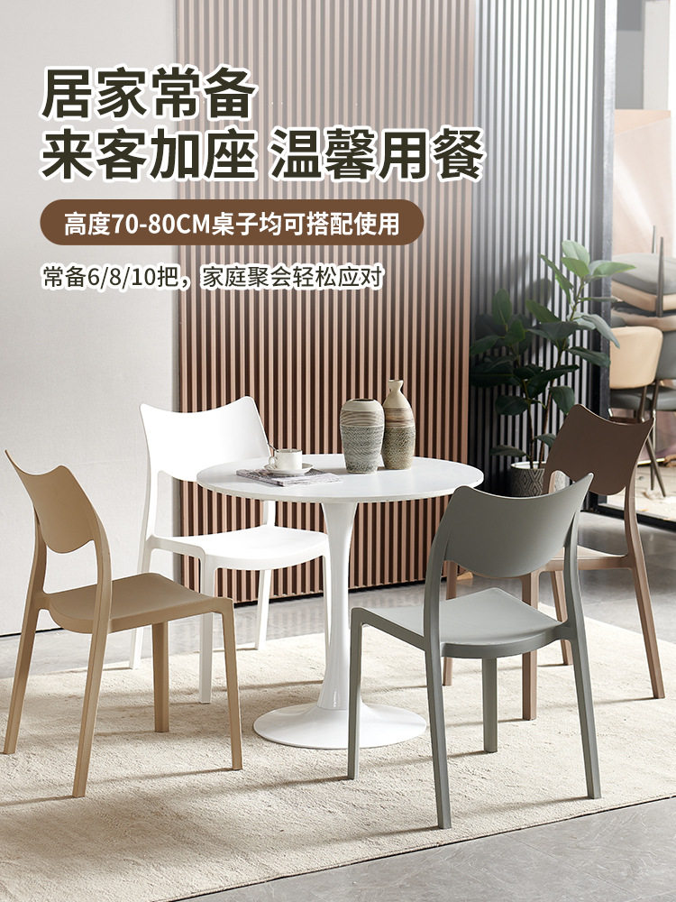塑料椅子靠背加厚家用环保稳固餐桌现代简约凳子商用家用餐厅餐椅