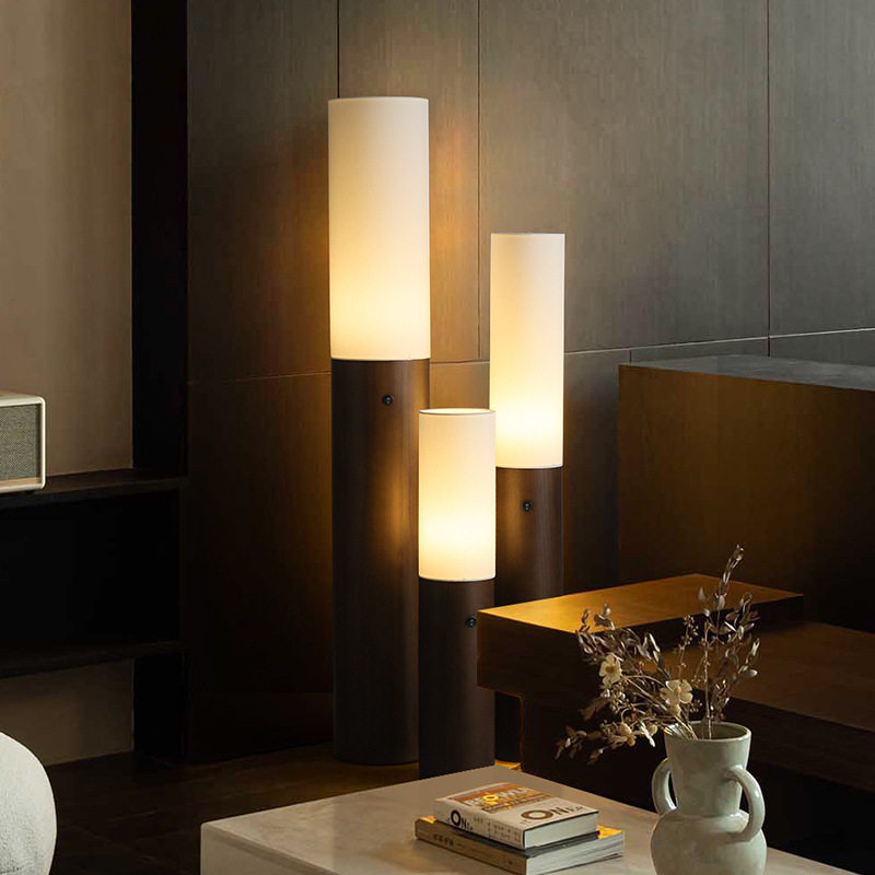 [木修远]高级感中古风客厅卧室装饰台灯北欧简约实木落地台灯温馨