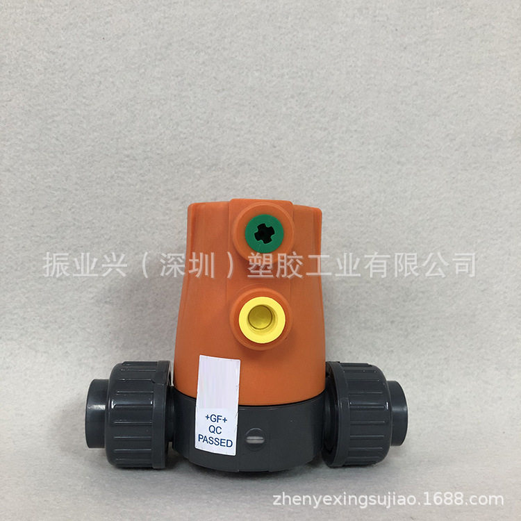 GF UPVC 604型气动隔膜阀EPDM 常闭FC 双由令隔膜阀PN6/DN15 d20