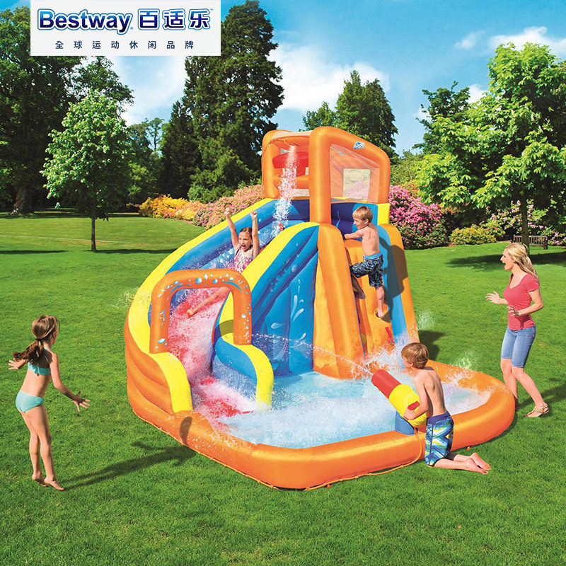 Bestway53301儿童水上乐园滑梯游泳池超大充气城堡户外大型水池