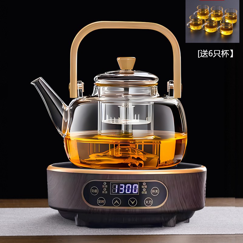 电煮茶水壶泡茶烧水用家玻璃专用煮茶新款茶壶加热蒸煮一体家用茶