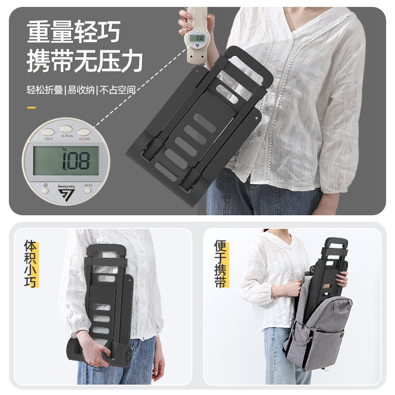 ?K9HX批发手拉车折叠便携拉货取快递小推车户外行李拖车买菜拉杆