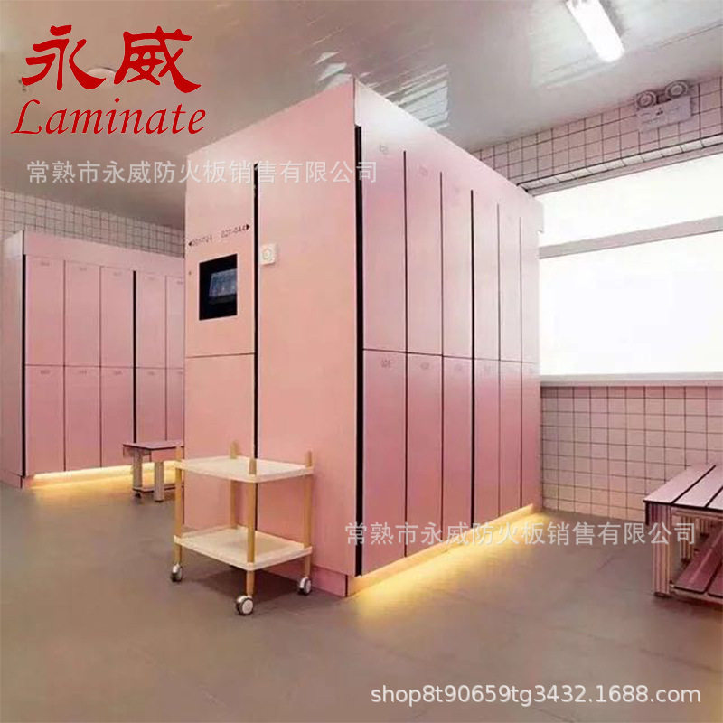 永威抗倍特一代板文件柜办公室健身房更衣柜来图制作防火板防水板