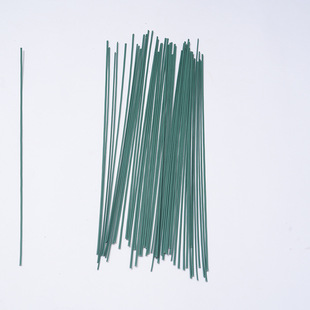 仿真花枝花杆手工丝网花diy花艺制作材料花束绿胶细铁丝花茎批发