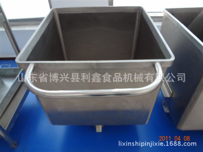 不锈钢圆角桶车食品料斗车肉料车车上料车食品厂专用料车