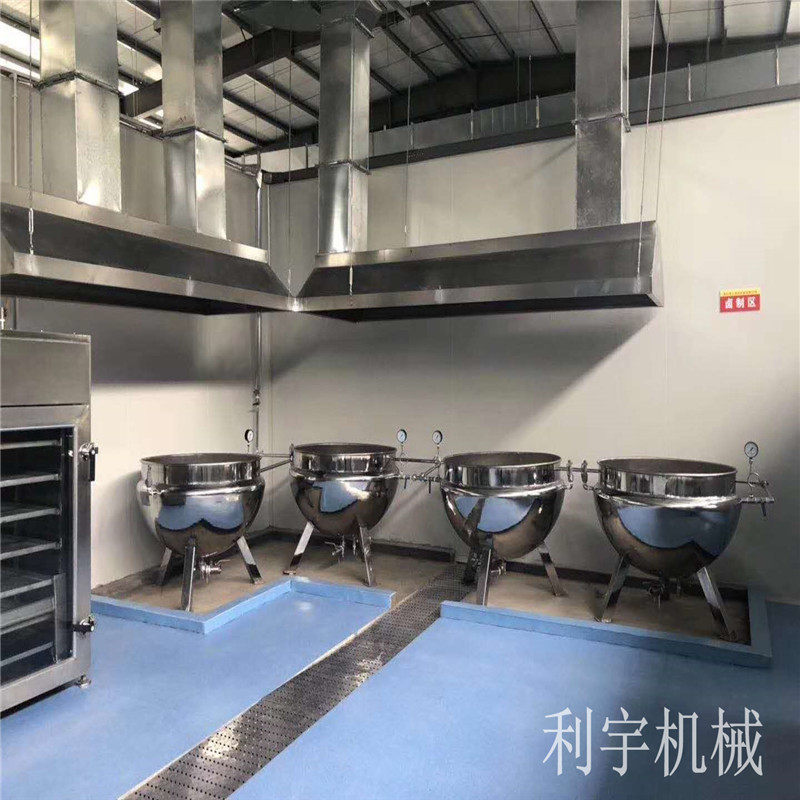 卫生级不锈钢可倾斜式蒸汽加热夹层锅大型食品粽子保温搅拌蒸煮锅