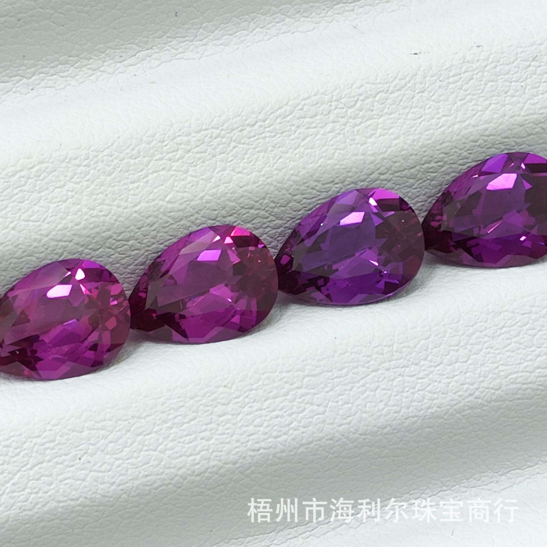 培育宝石实验室培育彩色宝梨形裸石水滴形彩色宝石裸石厂家批发