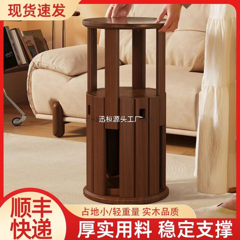 实木凳子家用可叠放板凳组合不占空间餐桌椅方凳餐厅备用凳叠叠凳