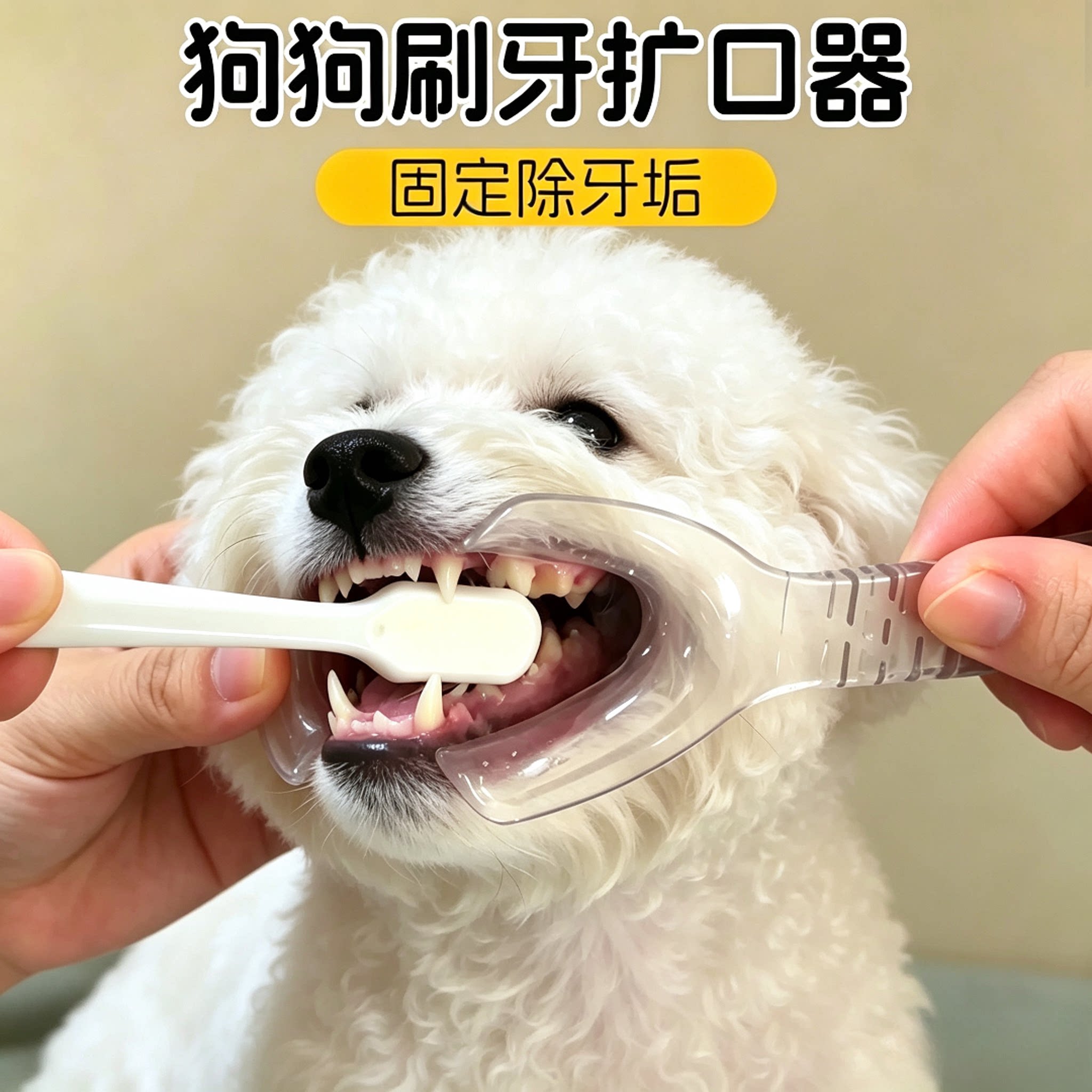 狗狗刷牙辅助器刷牙固定器口腔清洁辅助除牙垢开口器侧边扩口牙具