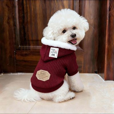 小狗狗针织毛衣新年贵宾泰迪比熊博美小型幼犬宠物猫咪秋冬装衣服