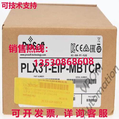 Surplus  ProSoft PLX31-EIP-MBTCP / 以太网/IP 到 MODBUS TCP