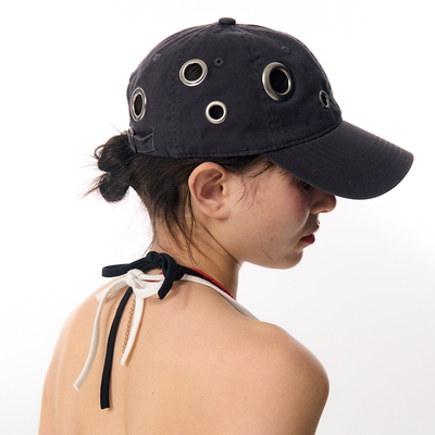 HSUSE做旧气眼复古鸭舌帽显脸小