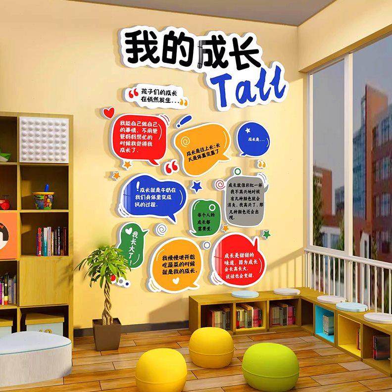 幼儿园走廊墙面环创主题成品早教托管班级装饰教室布置文化墙贴画
