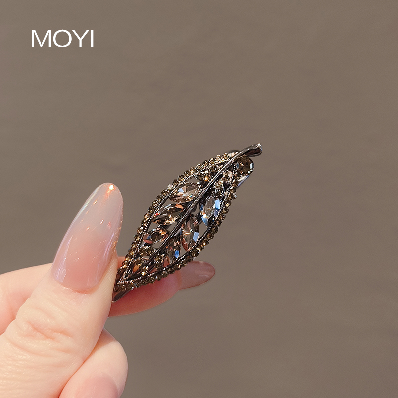 茉怡边夹时尚水钻鸭嘴夹