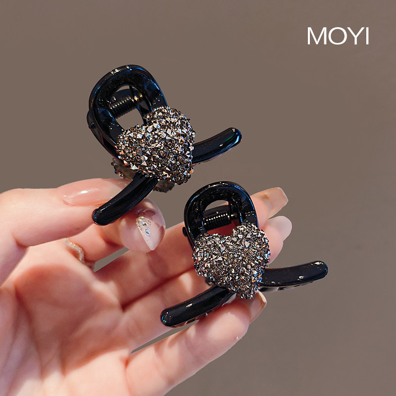 高级感侧边夹黑色发夹女气质水钻爱心侧边碎发抓夹小号刘海夹顶夹,饰品/流行首饰/时尚饰品新,发饰,淘宝优惠券,粉丝福利购,淘宝优惠卷