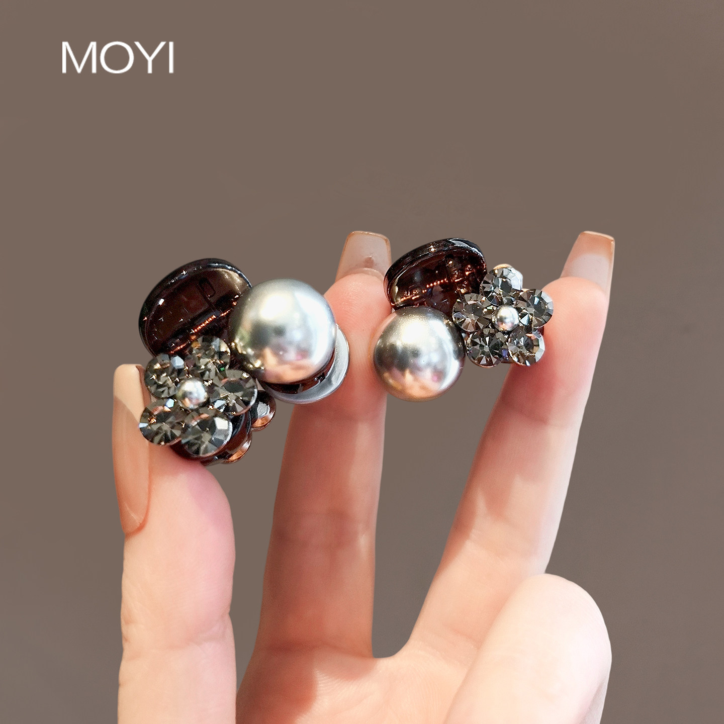 韩版网红精致小巧高级感珍珠水钻花朵抓夹碎发侧边刘海夹顶夹发卡,饰品/流行首饰/时尚饰品新,发饰,淘宝优惠券,粉丝福利购,淘宝优惠卷