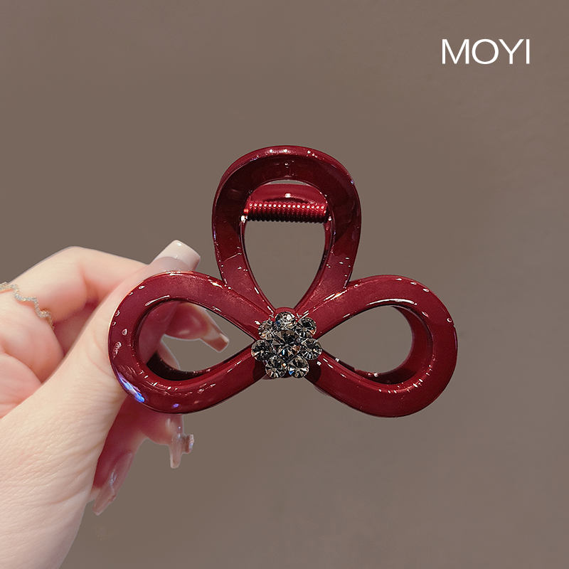 茉怡抓夹亚克力简约水钻鲨鱼夹