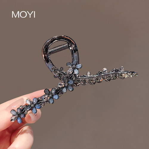 茉怡抓夹合金高级感水钻鲨鱼夹