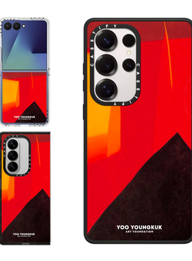 现货CASETiFY联名Yoo Youngkuk抽象艺术红色山峰1968适用三星S24/S25 Ultra手机壳Z Flip7/Z Fold 6/5保护套