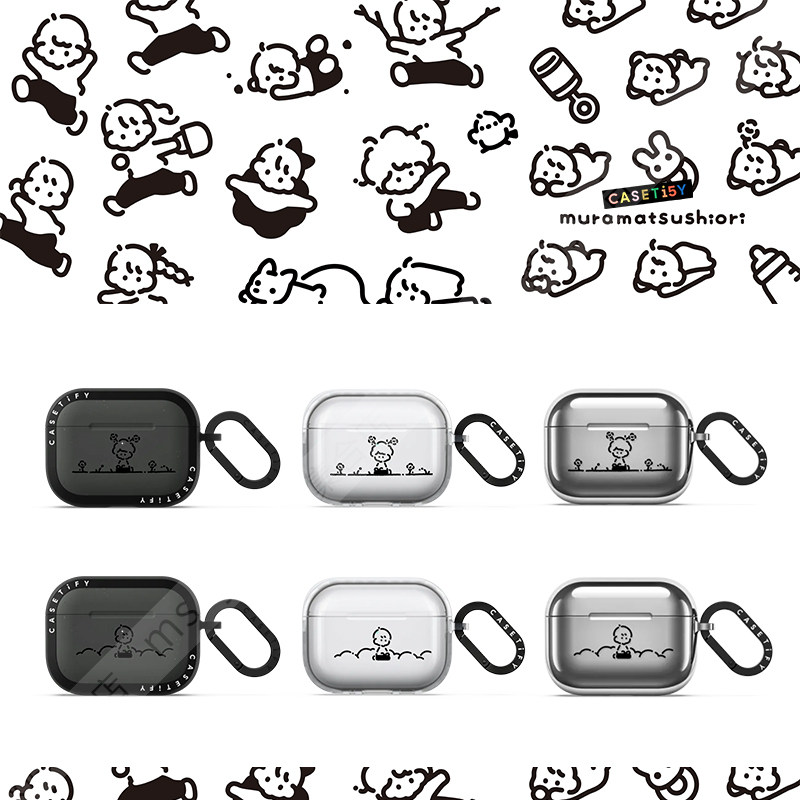 CASETiFY简约线条插画耳机保护套图片