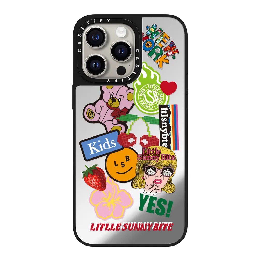 现货CASETiFY  Little Sunny Bite贴纸满印适用苹果iPhone15 Pro Max磁吸手机壳14/13/12时尚潮牌防摔保护套