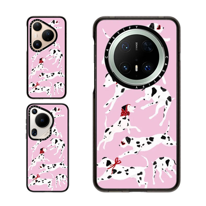 现货CASETiFY宠物系列粉红斑点狗适用华为Pura 80 Pro手机壳Ultra/Pocket2折叠Mate70Pro+卡通可爱趣味保护套