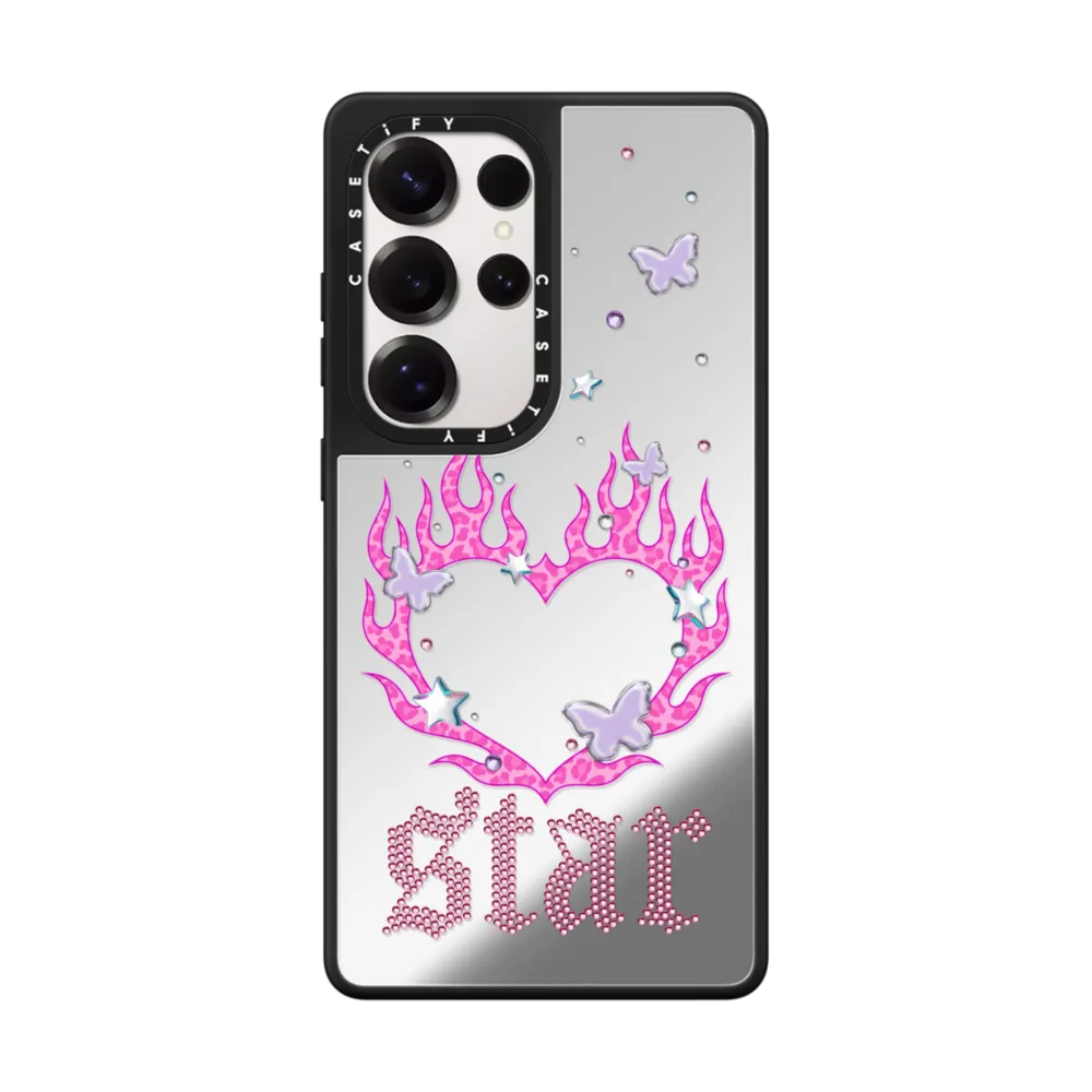 现货CASETiFY爱心火焰星适用三星S24/S25 Ultra手机壳Z Flip7/Z Fold 6/5时尚潮牌复古gal辣妹防摔保护套s23
