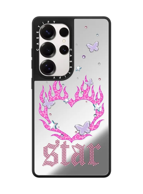 现货CASETiFY爱心火焰星适用三星S24/S25 Ultra手机壳Z Flip7/Z Fold 6/5时尚潮牌复古gal辣妹防摔保护套s23