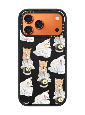 现货CASETiFY咖啡猫和可乐猫适用苹果iPhone17 Pro Max手机壳16/15/14磁吸air可爱13透明防摔保护套小众趣味
